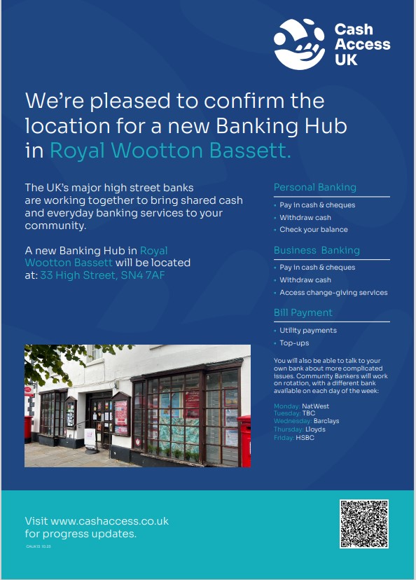 Royal Wootton Bassett Banking Hub location confirmed